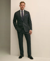 Brooks Brothers Explorer Collection Classic Fit Wool Windowpane Suit Pants