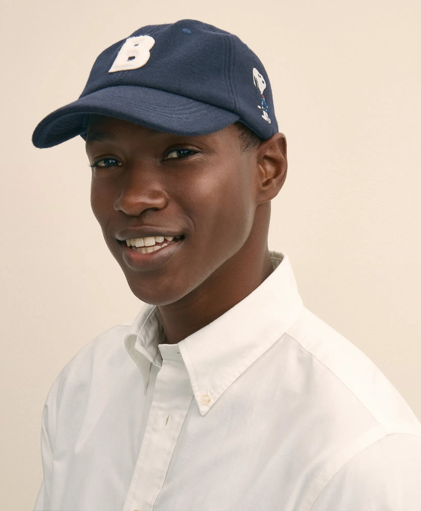 Brooks Brothers X PEANUTS Cotton Graphic Snoopy French Terry Baseball Cap