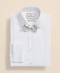 Brooks Brothers X Thomas Mason® Cotton English Collar, Swiss Pleat Front Tuxedo Shirt