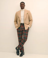 Classic Fit Wool-Blend Tartan Dress Pants