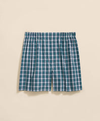 Cotton Broadcloth Plaid Boxers