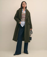 Double-Faced Wool Shawl-Collar Coat