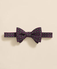 Floral Motif Silk Bow Tie