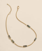 Loni Paul Labradorite Baguette Short Necklace in 14K Plated Gold
