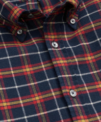 Portuguese Flannel Polo Button Down Collar, WIndowpane Shirt