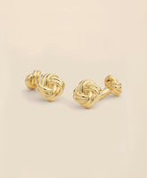 Sterling Silver Gold-Plated Knot Cufflinks