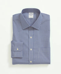 Stretch Supima® Cotton Non-Iron Pinpoint Oxford Ainsley Collar, Gingham Dress Shirt
