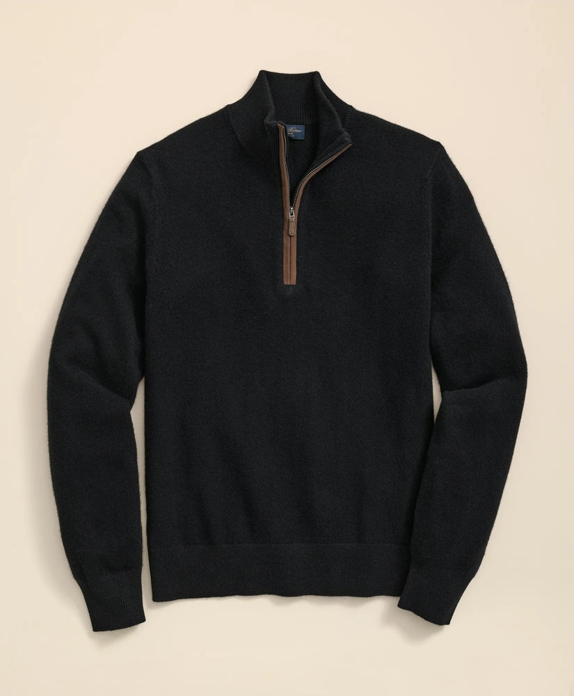 3-Ply Cashmere Quarter-Zip Sweater