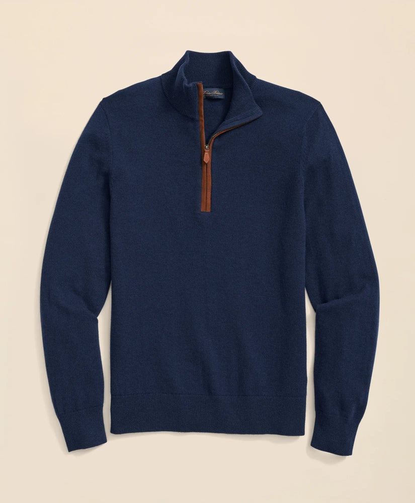 3-Ply Cashmere Quarter-Zip Sweater