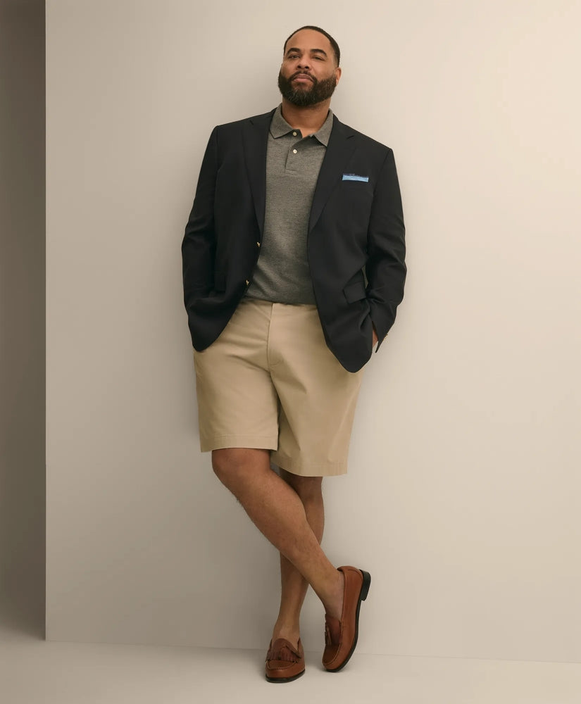 Big & Tall 10" Flat Front Stretch Advantage Chino® Shorts