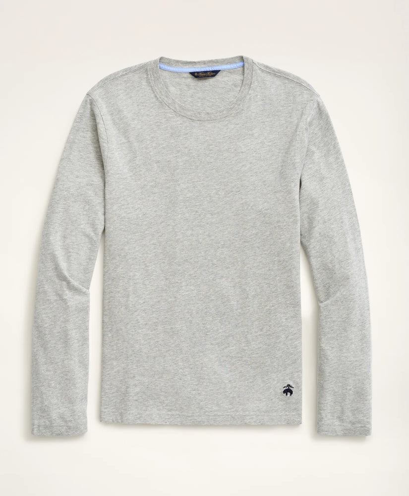 Big & Tall Supima® Cotton Long-Sleeve Logo T-Shirt