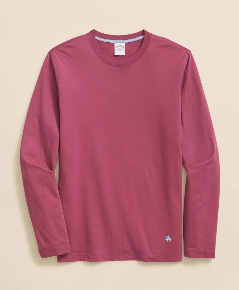 Big & Tall Supima® Cotton Long-Sleeve Logo T-Shirt