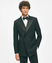 Black Fleece Peak Lapel Tuxedo in Wool-Silk