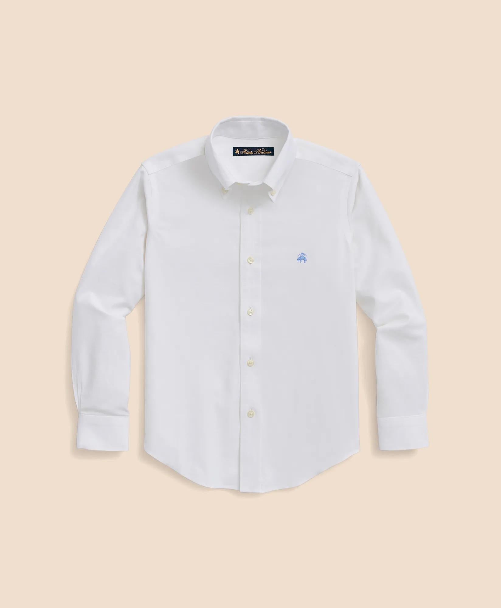 Boys Non-Iron Stretch Cotton Oxford Sport Shirt
