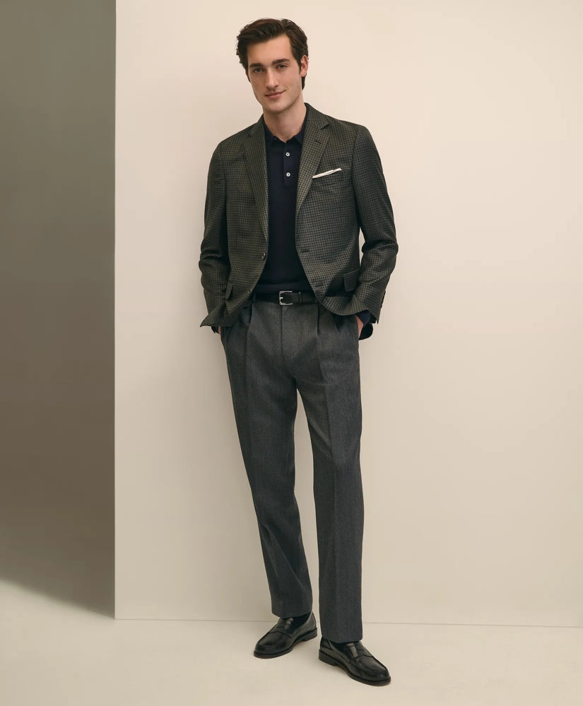 Classic Fit Wool Twill Dress Pants