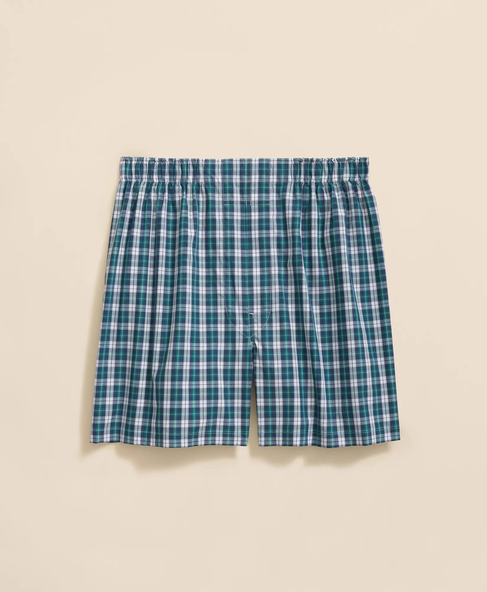 Cotton Broadcloth Plaid Boxers