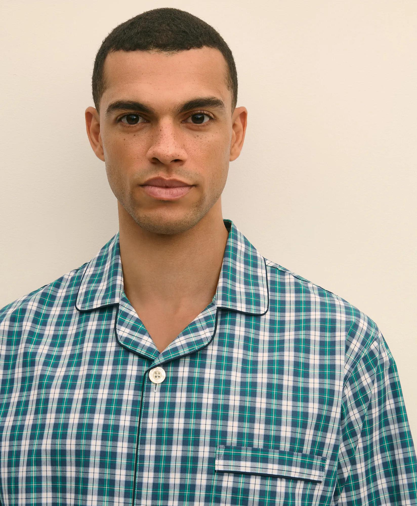 Cotton Broadcloth Plaid Pajamas