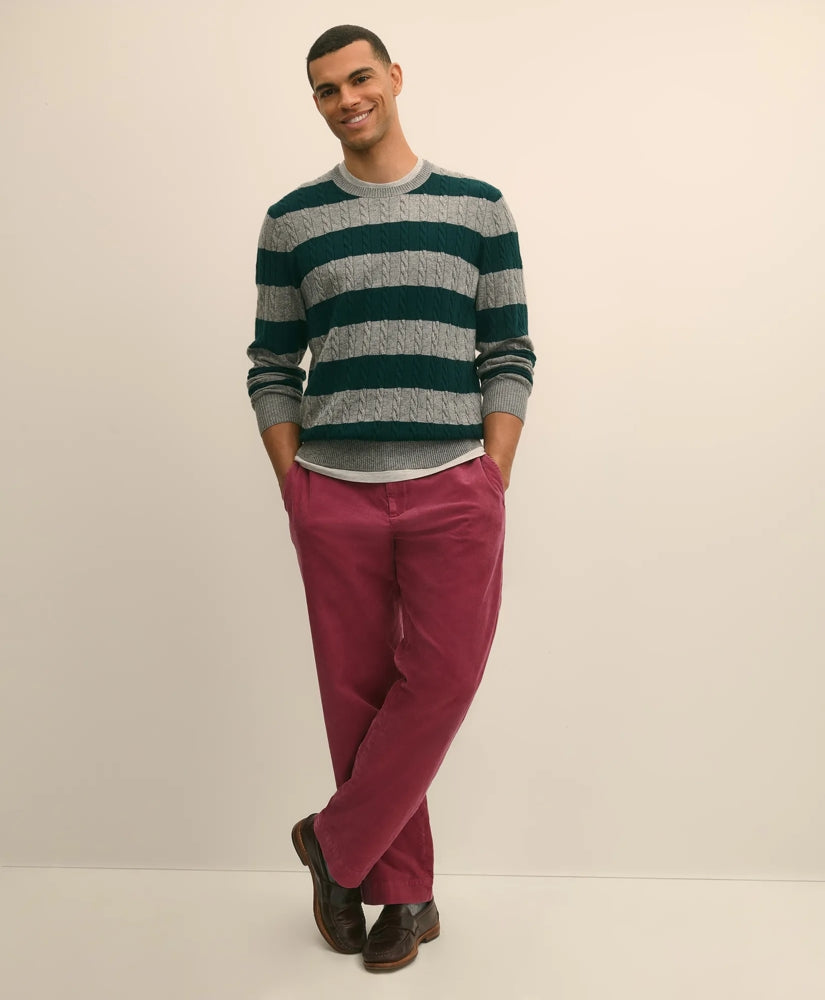 Cotton Relaxed Garment Dyed Corduroy Chino Pants