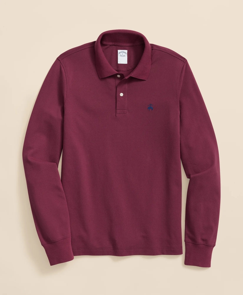 Golden Fleece® Big & Tall Stretch Supima® Long-Sleeve Polo Shirt