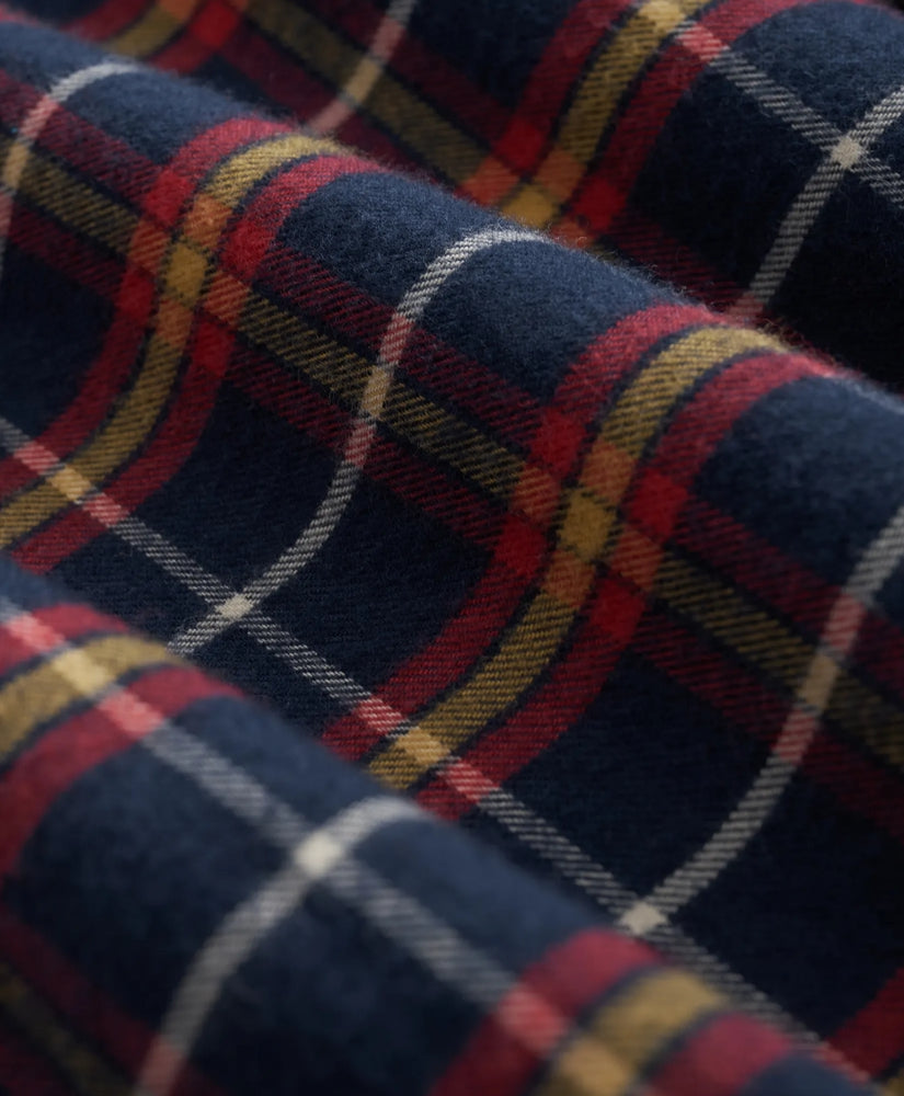 Portuguese Flannel Polo Button Down Collar, WIndowpane Shirt