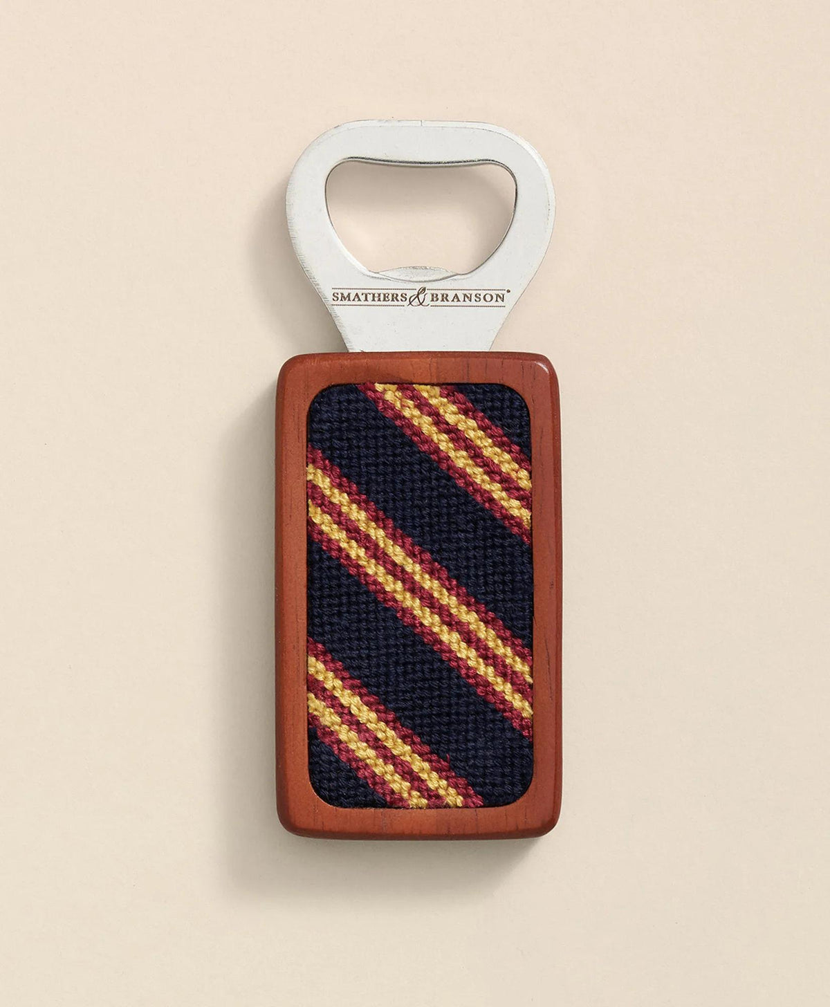Smathers & Branson Needlepoint Rep Stripe Bottle Opener