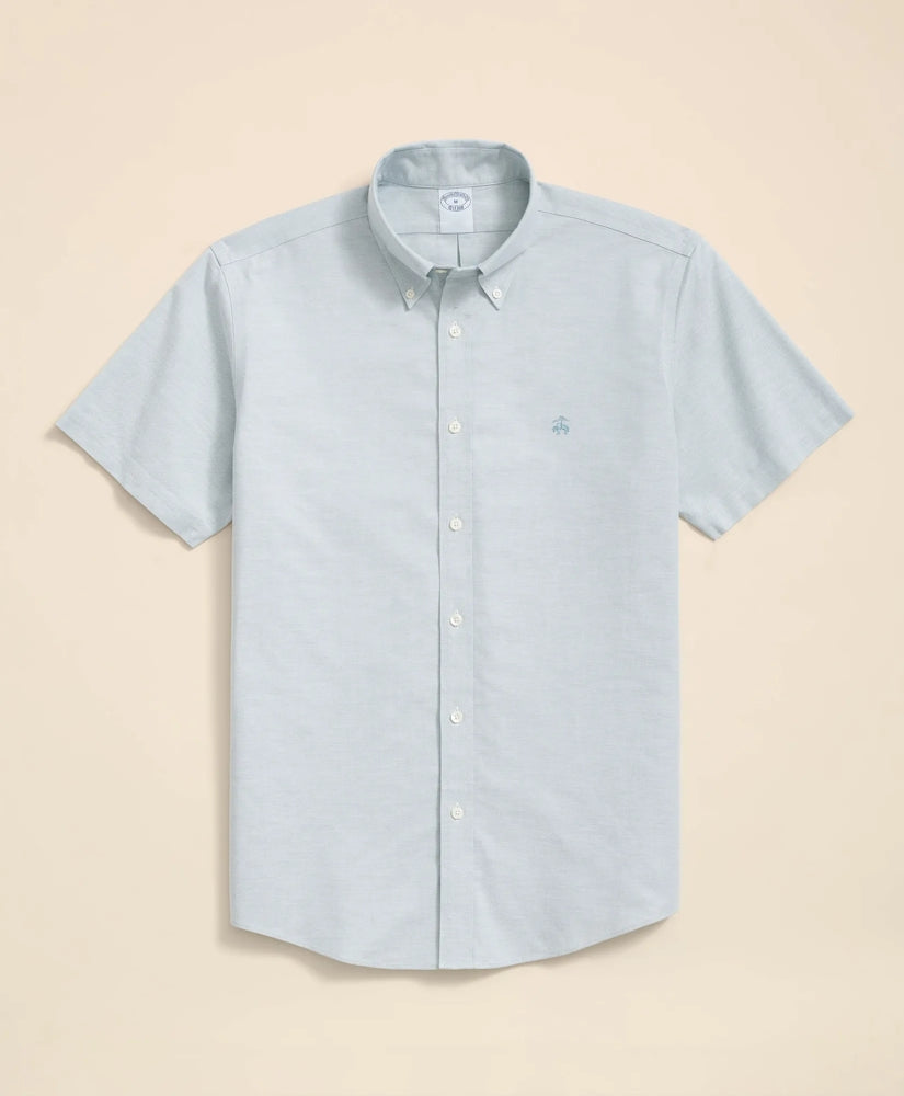 Stretch Non-Iron Oxford Button-Down Collar, Short Sleeve Shirt