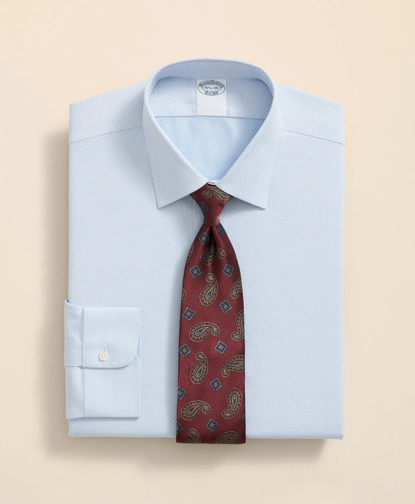 Stretch Supima® Cotton Non-Iron Dobby Ainsley Collar Dress Shirt
