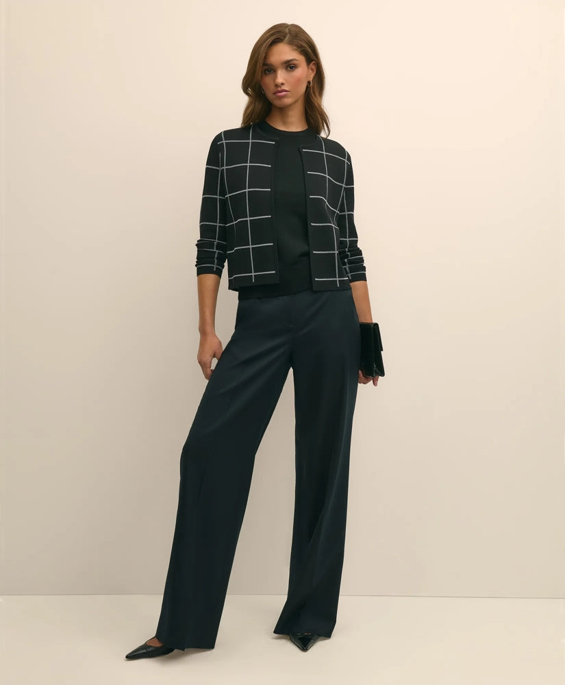 Windowpane Open Cardigan