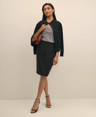 Wool Blend Wrap Skirt