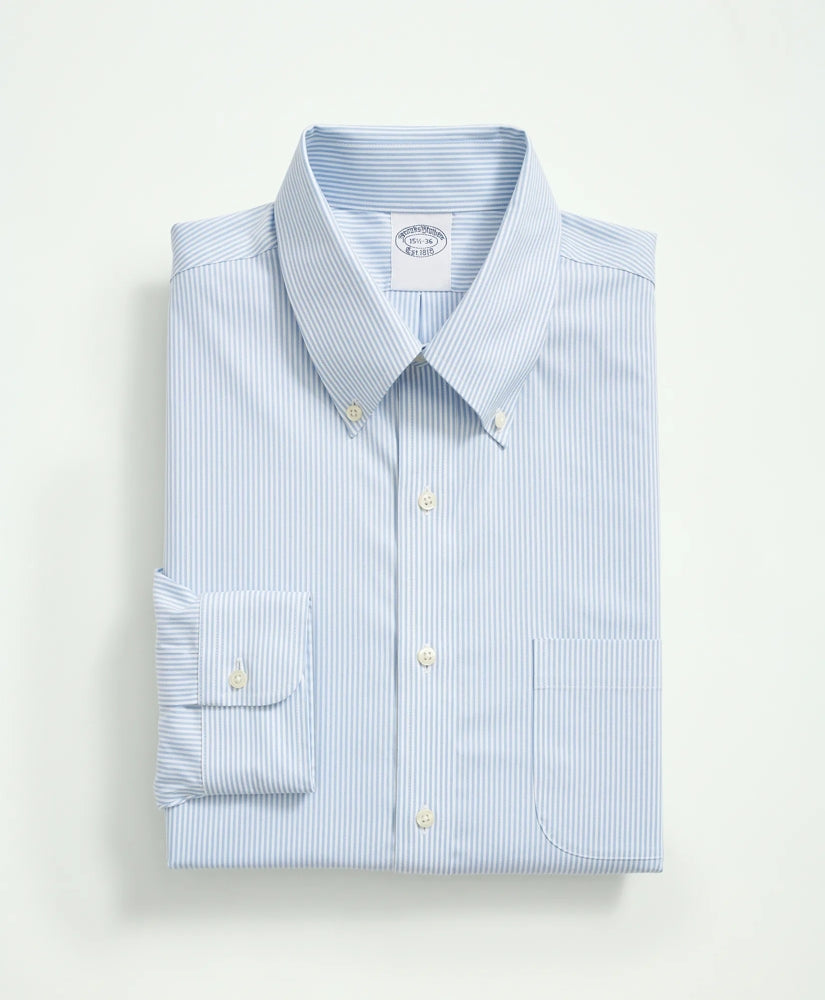 Stretch Supima® Cotton Non-Iron Pinpoint Oxford Button-Down Collar, Candy Stripe Dress Shirt