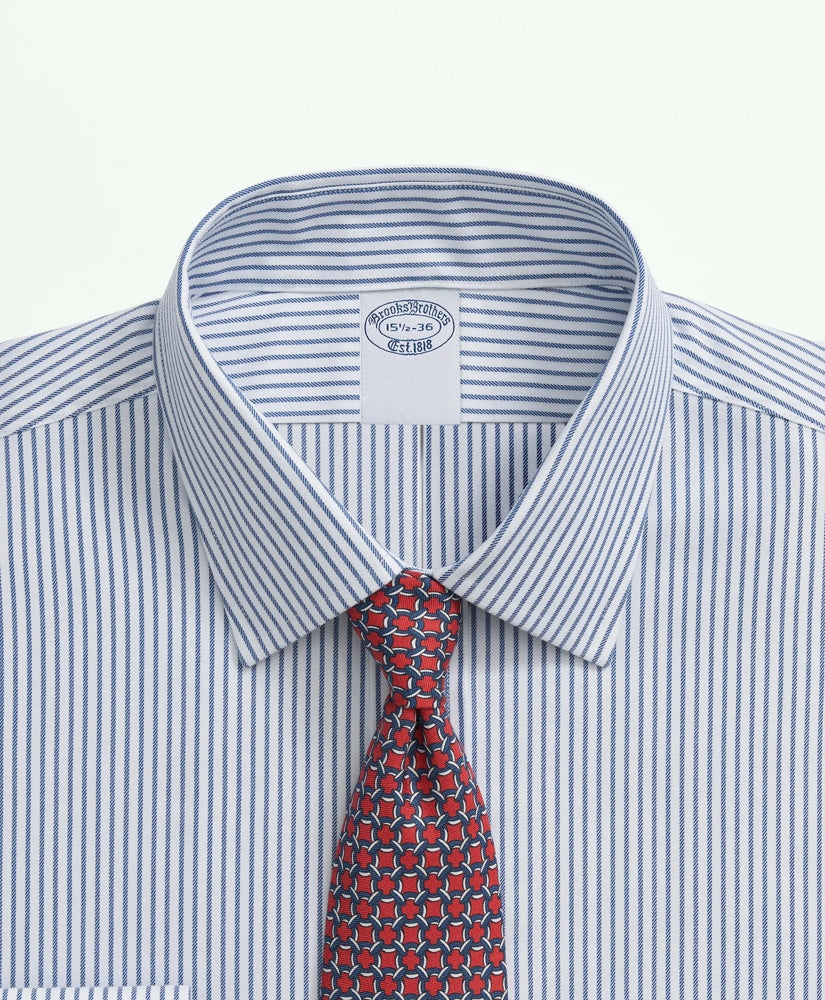 Brooks Brothers Explorer Collection Non-Iron Twill Ainsley Collar, Stripe Dress Shirt