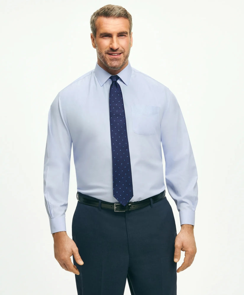 Big & Tall Stretch Dress Shirt, Non-Iron Pinpoint Spread Collar
