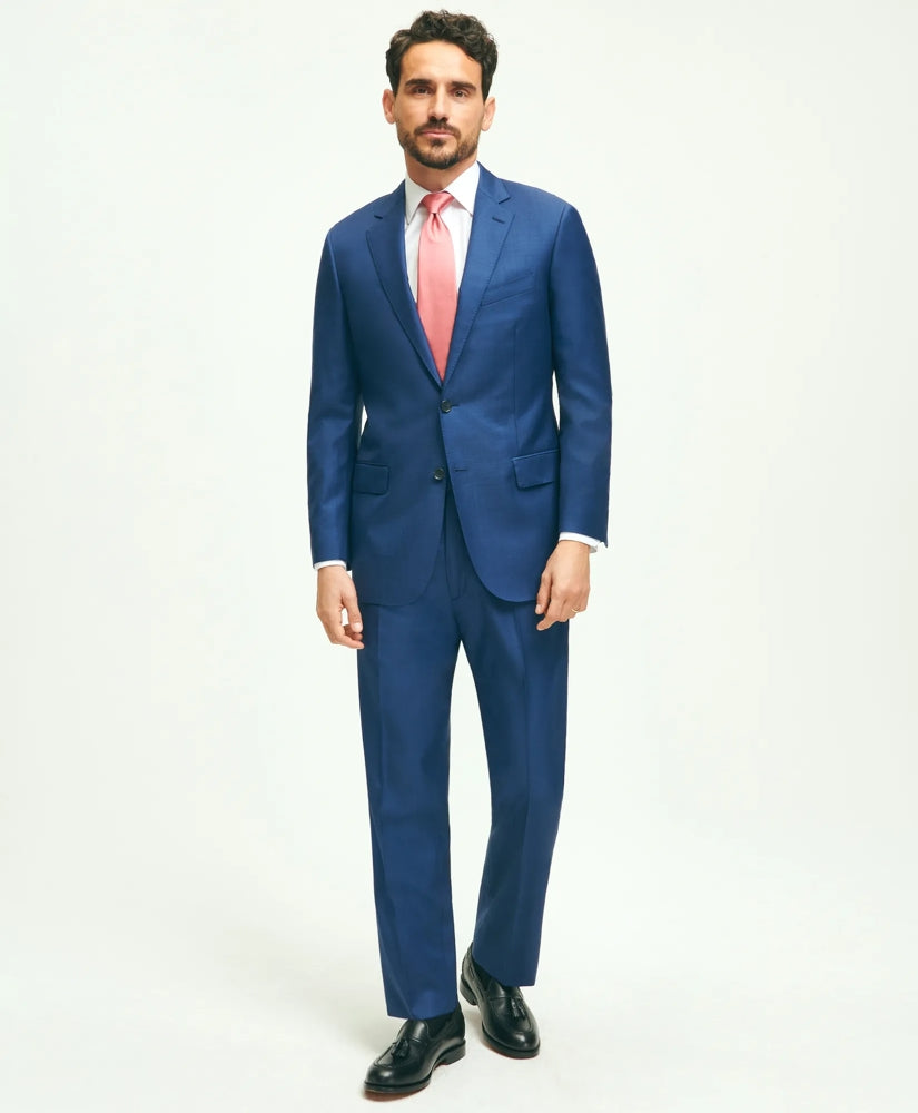 Traditional Fit Wool Sharkskin 1818 Suit