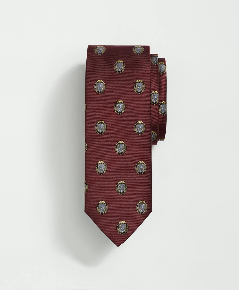 Silk BB Crest Embroidered Tie