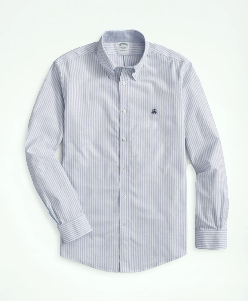 Stretch Non-Iron Oxford Button-Down Collar, Bengal Stripe Sport Shirt