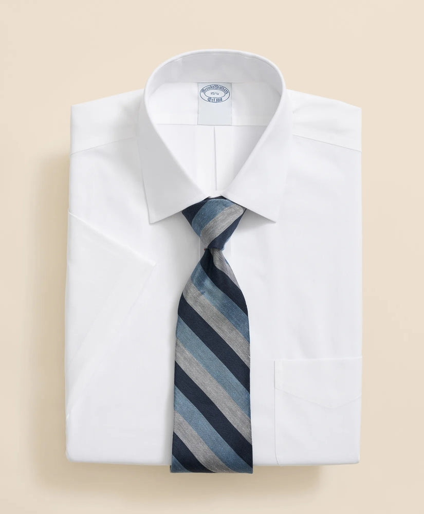 Stretch Supima® Cotton Non-Iron Ainsley Collar, Short-Sleeve Dress Shirt