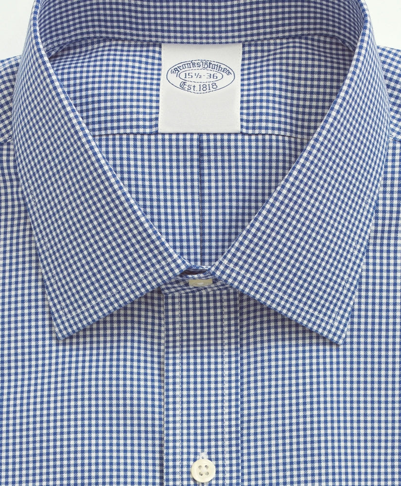 Stretch Supima® Cotton Non-Iron Pinpoint Oxford Ainsley Collar, Gingham Dress Shirt