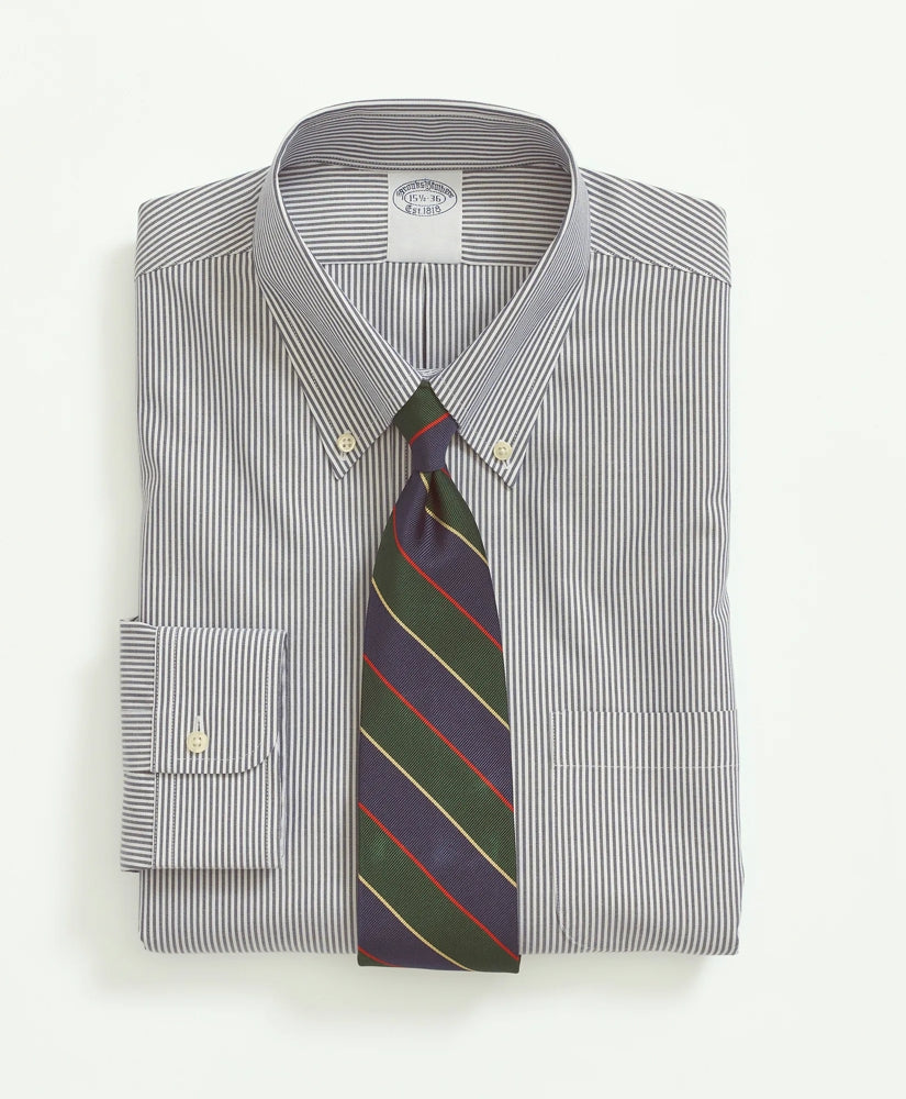 Stretch Supima® Cotton Non-Iron Pinpoint Oxford Button-Down Collar, Candy Stripe Dress Shirt