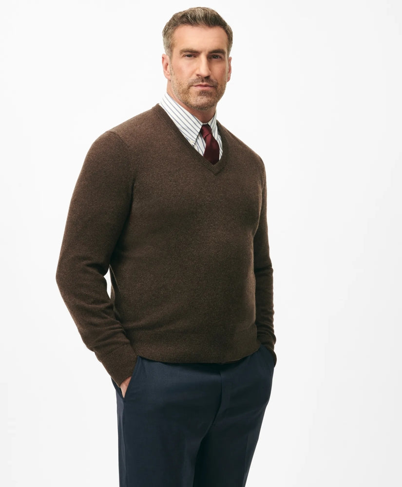 Big & Tall 3-Ply Cashmere V-Neck Sweater
