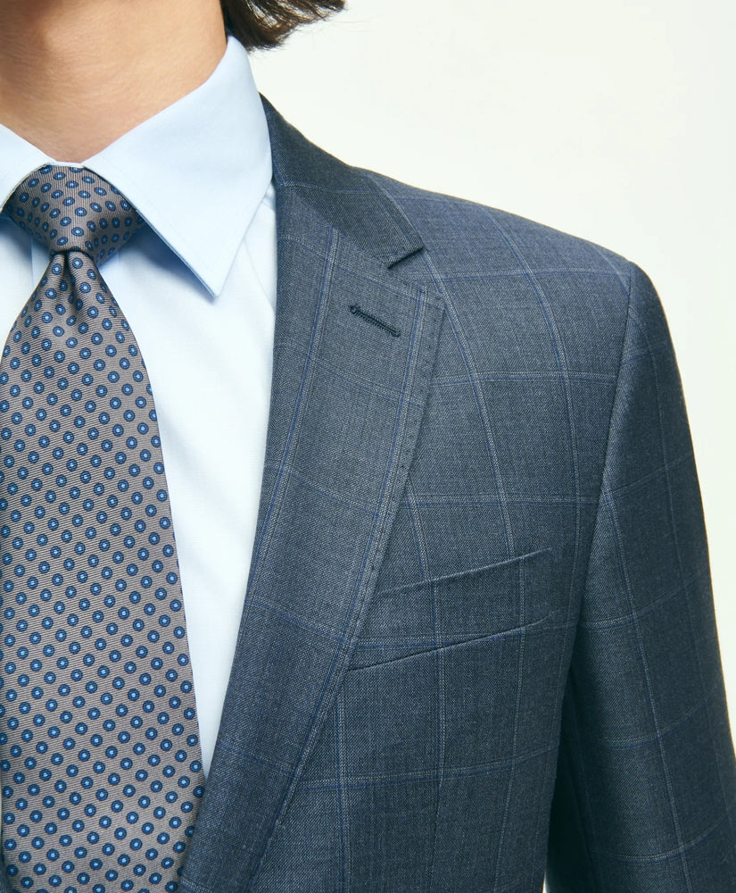 Slim Fit Wool Windowpane 1818 Suit