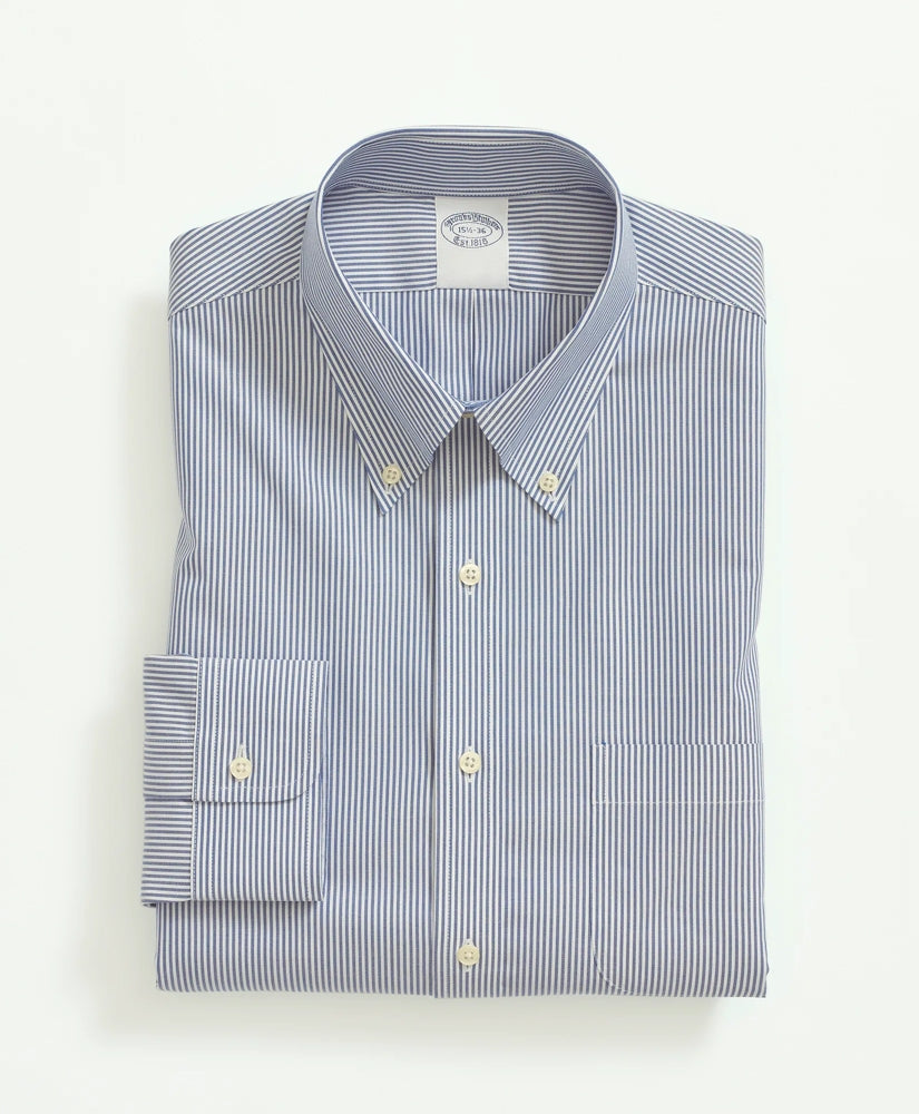 Stretch Supima® Cotton Non-Iron Pinpoint Oxford Button-Down Collar, Candy Stripe Dress Shirt