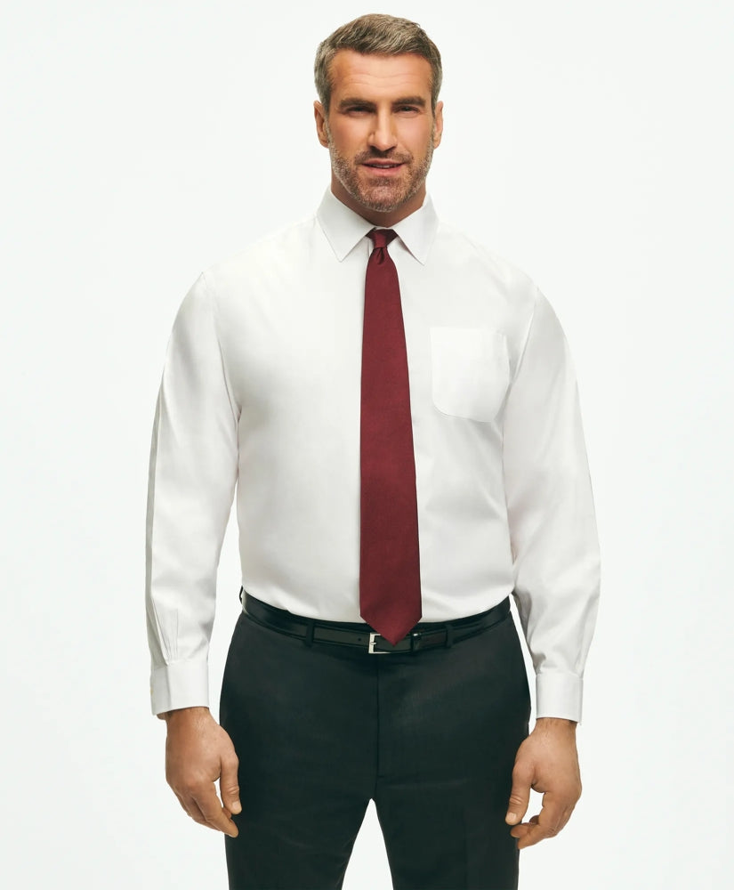 Big & Tall Stretch Dress Shirt, Non-Iron Pinpoint Spread Collar