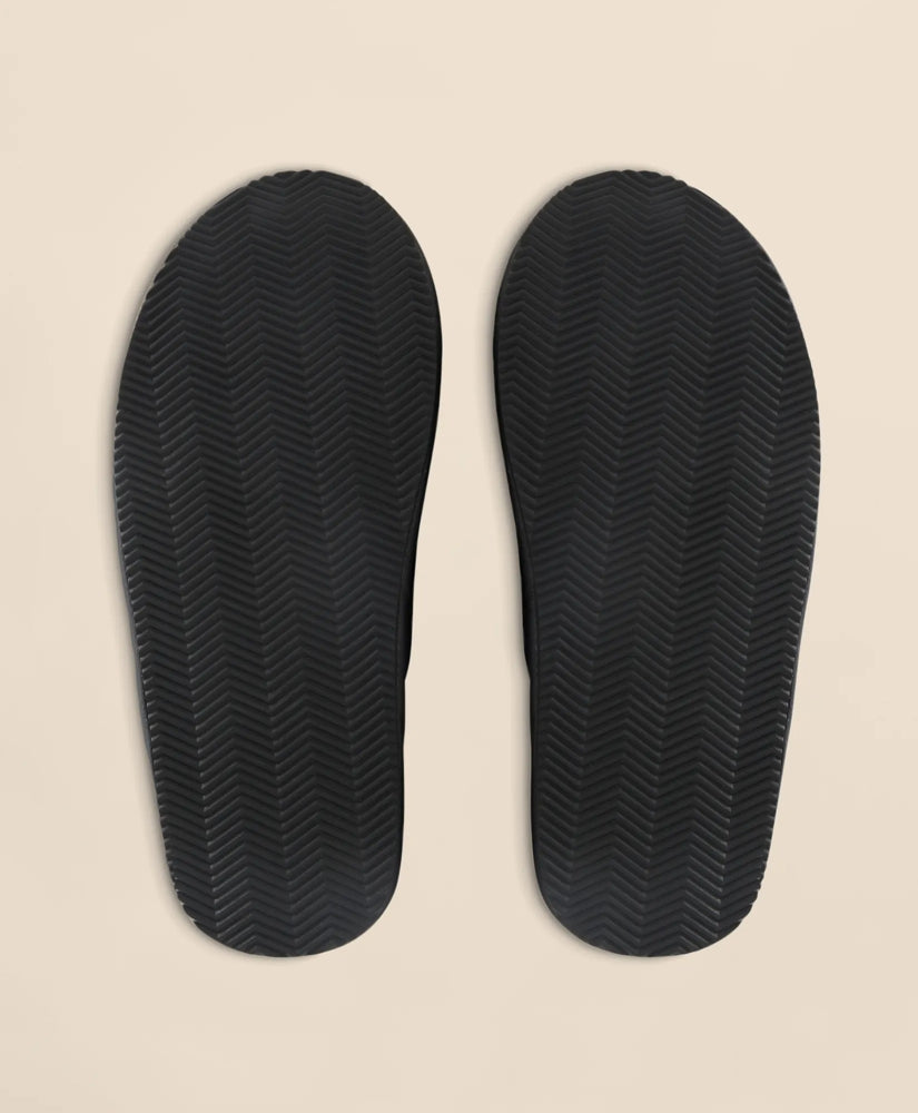 Shearling Lined Leather Slippers