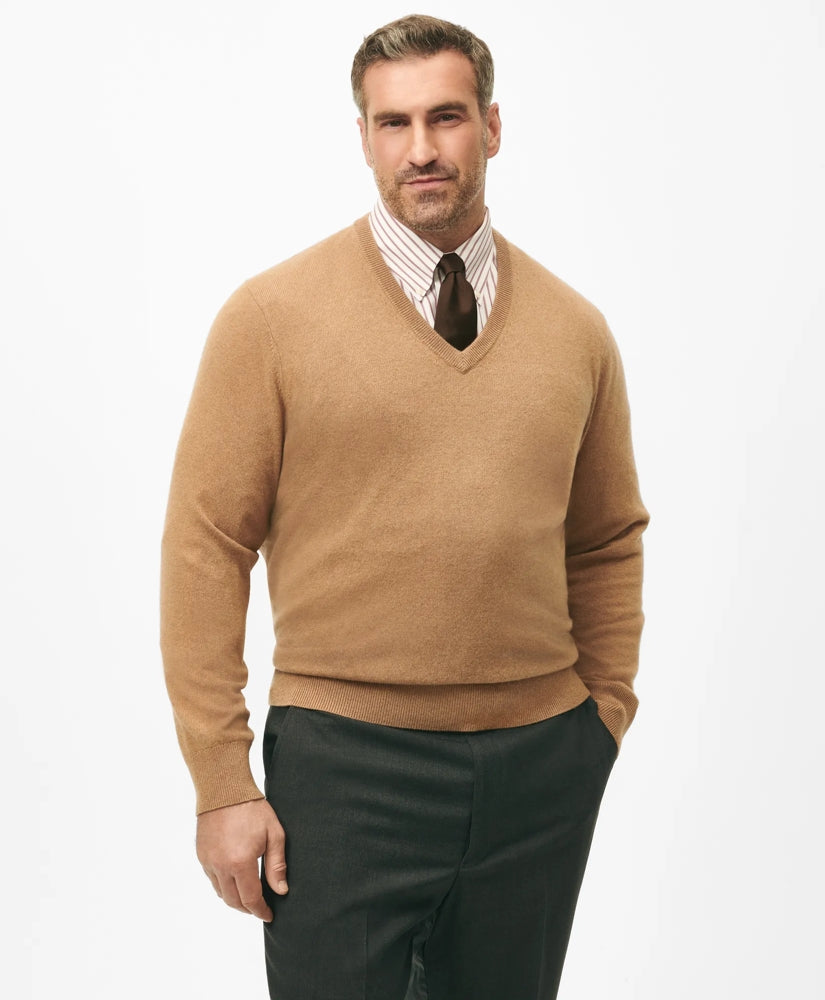 Big & Tall 3-Ply Cashmere V-Neck Sweater