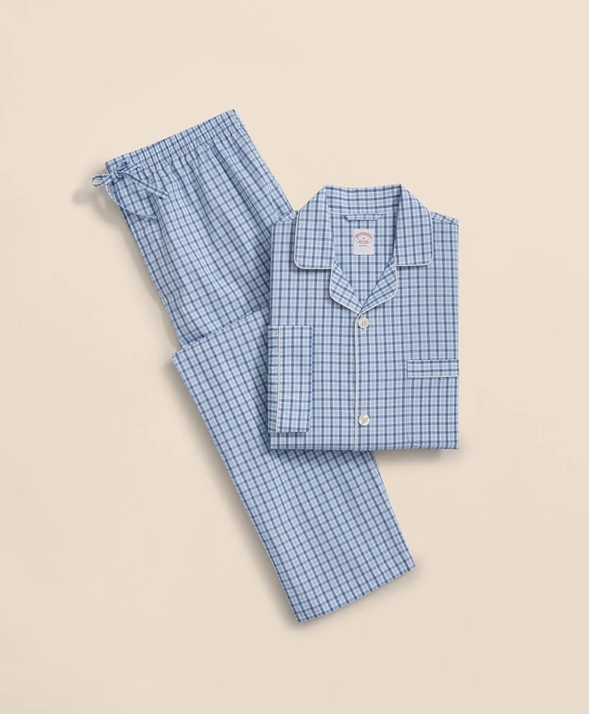 Cotton Broadcloth Gingham Pajamas
