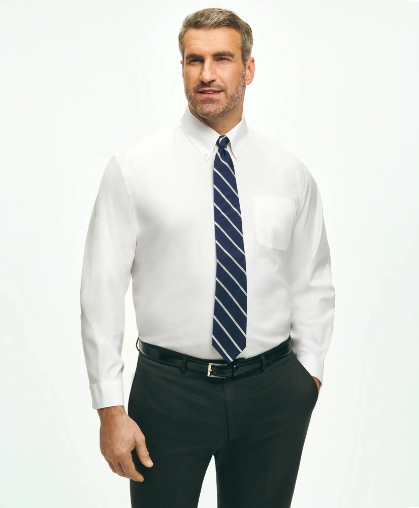 Big & Tall Stretch Dress Shirt, Non-Iron Pinpoint Button-Down Collar